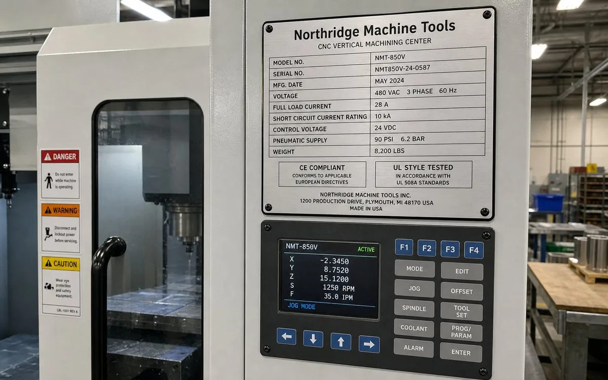 industrial app equipment nameplate