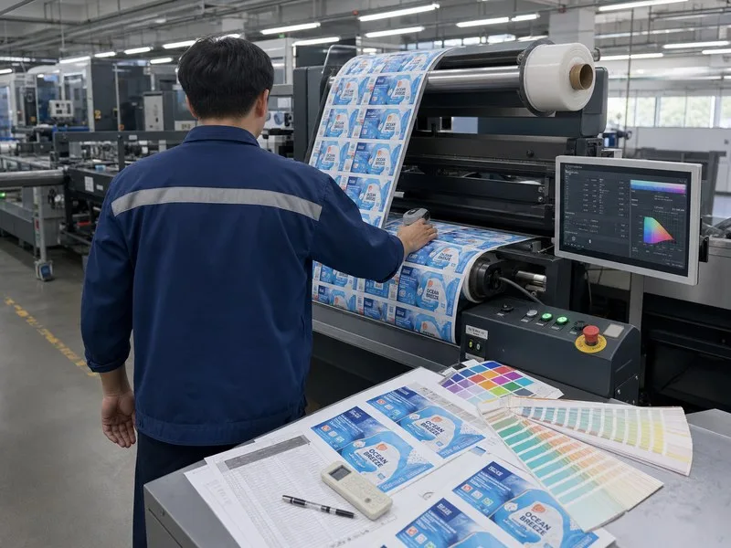inline spectrophotometer color inspection labels