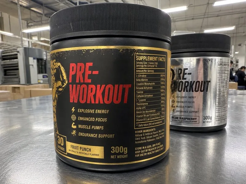 Metallic foil supplement label