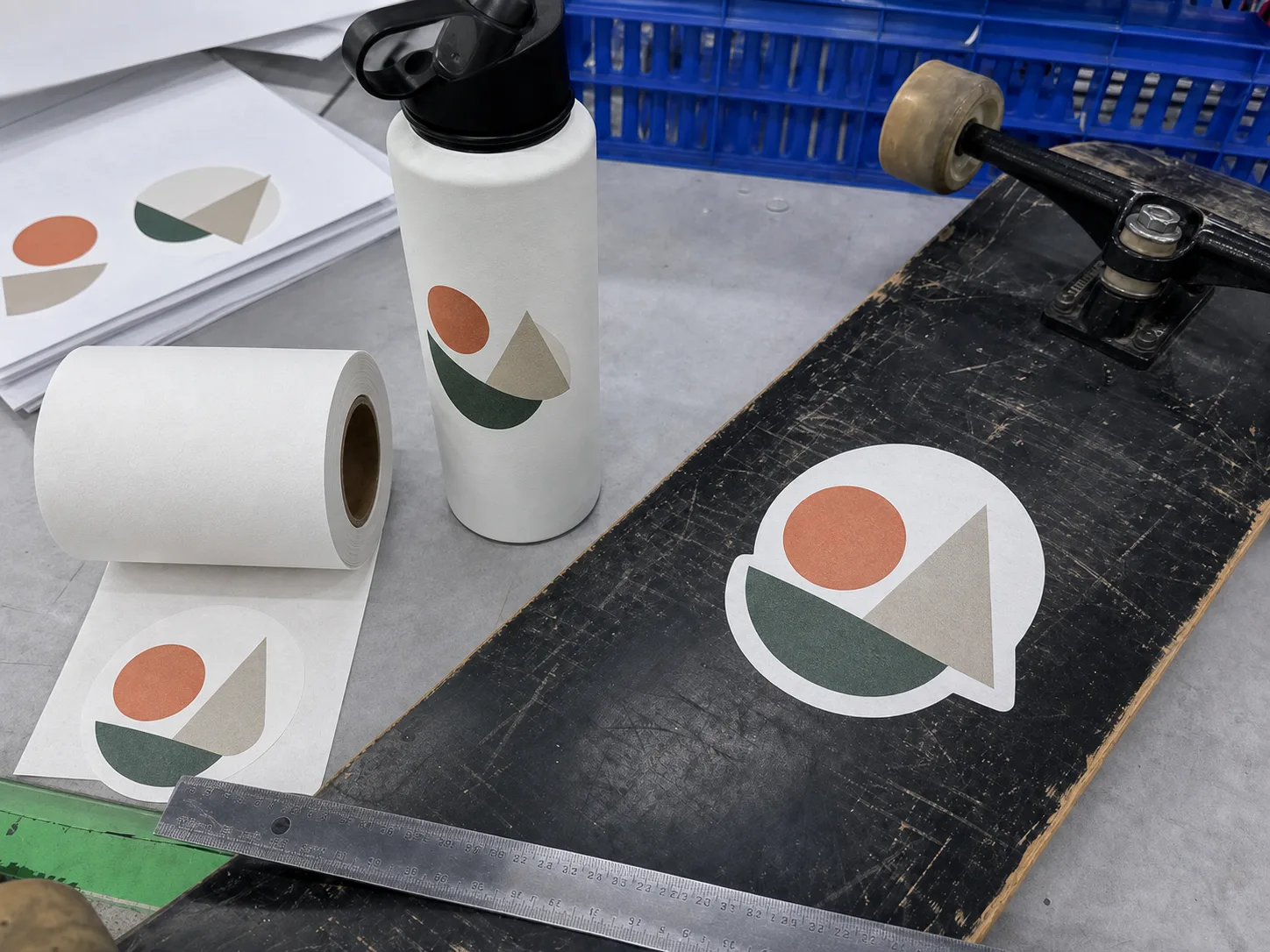 paper custom sticker printing factory photo
