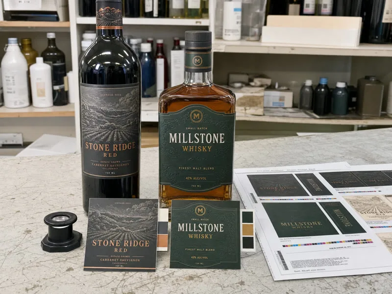 premium wine spirit labels