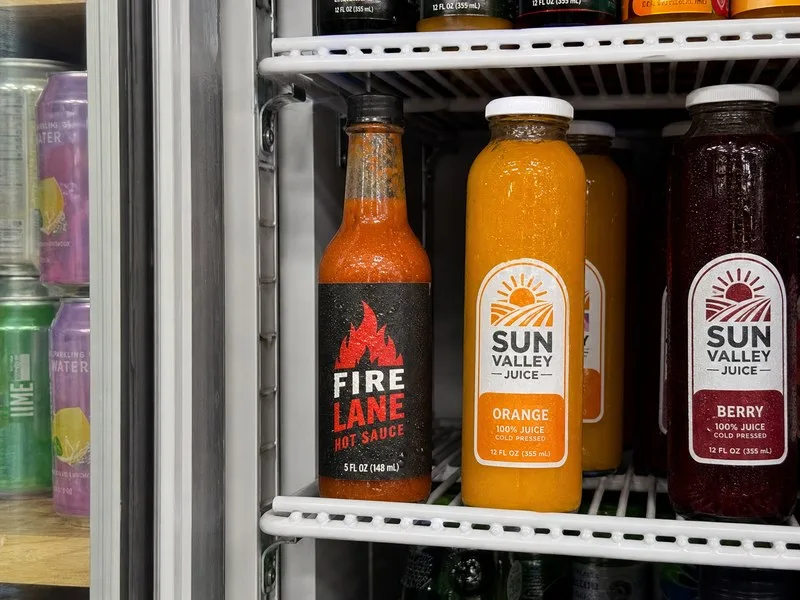 refrigerated bottles laminated paper labels