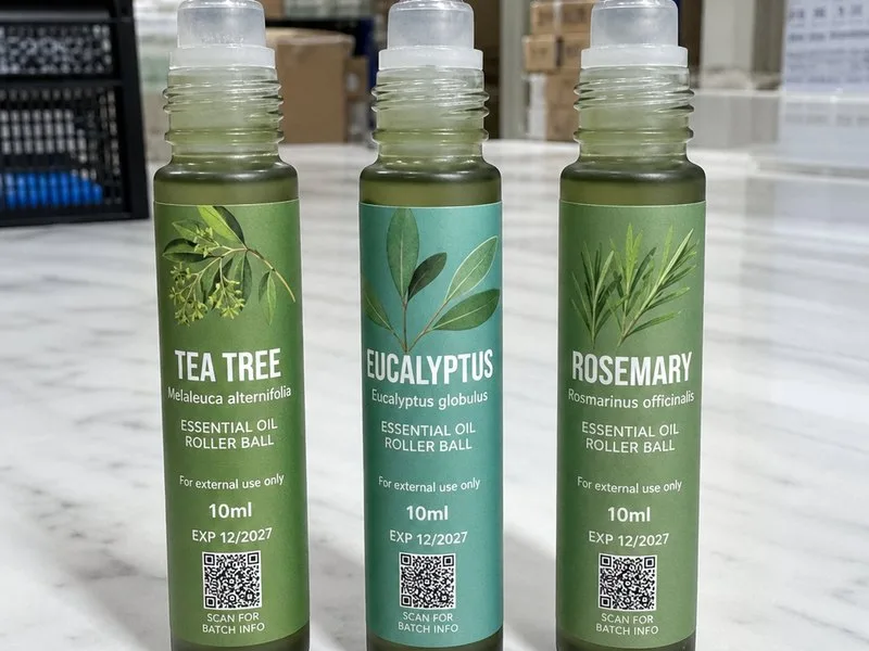roller bottle labels essential oil