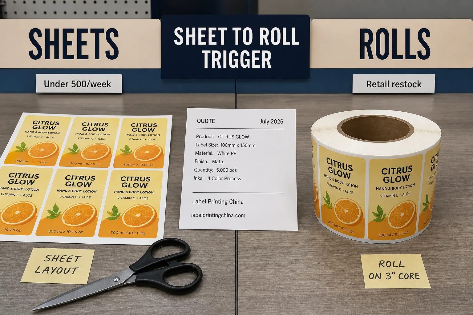 Sheet To Roll Trigger Comparison Board