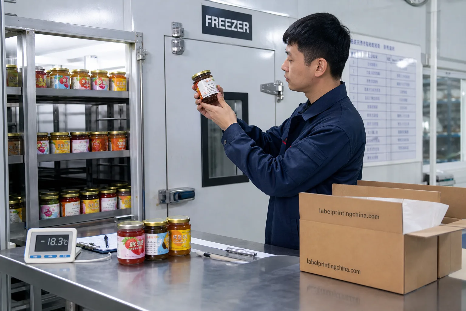 Small Batch Food Labels Freezer Test Qc Desk