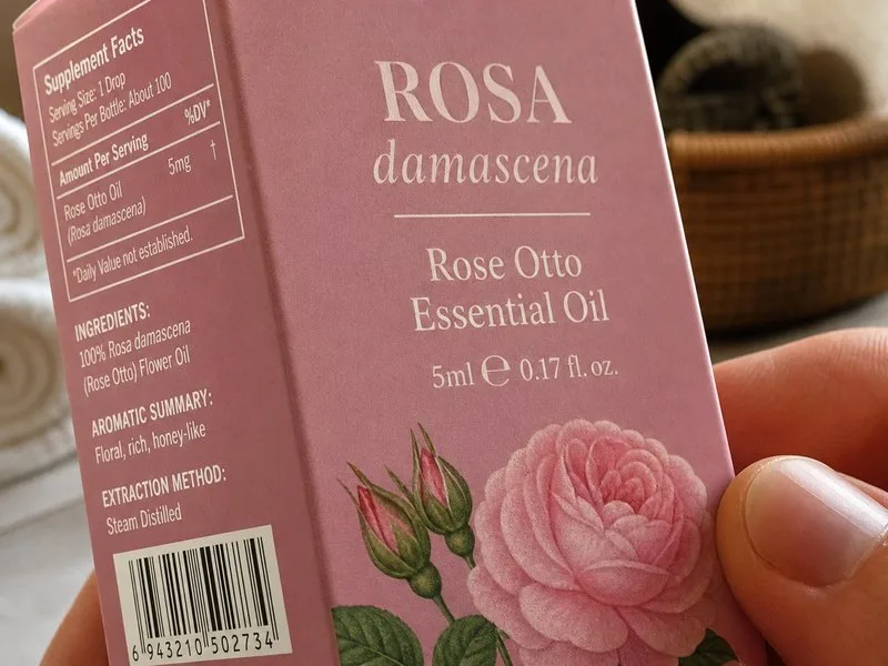 soft touch laminate essential oil label