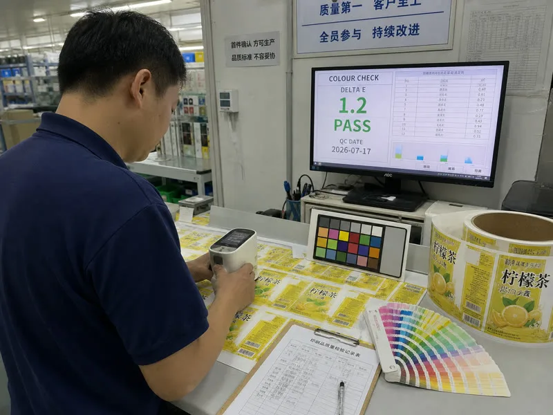 spectrophotometer label color qc
