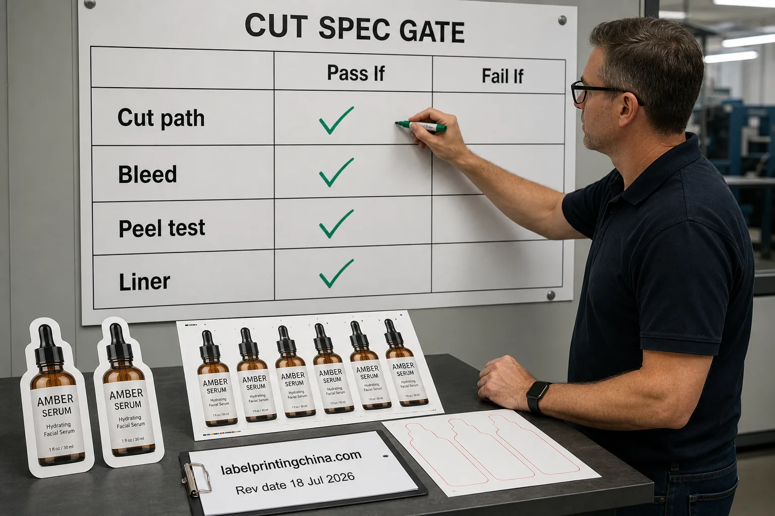 Supervisor Marks Cut Spec Gate Pass Board