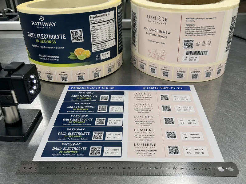 variable data qr labels