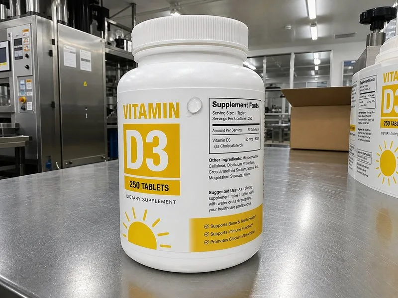 White BOPP supplement label