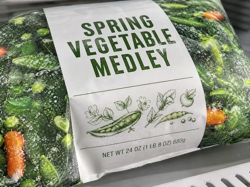PE frozen pouch label material