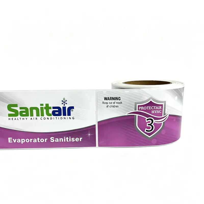 Air Conditioner Sanitiser Vinyl Labels On Roll