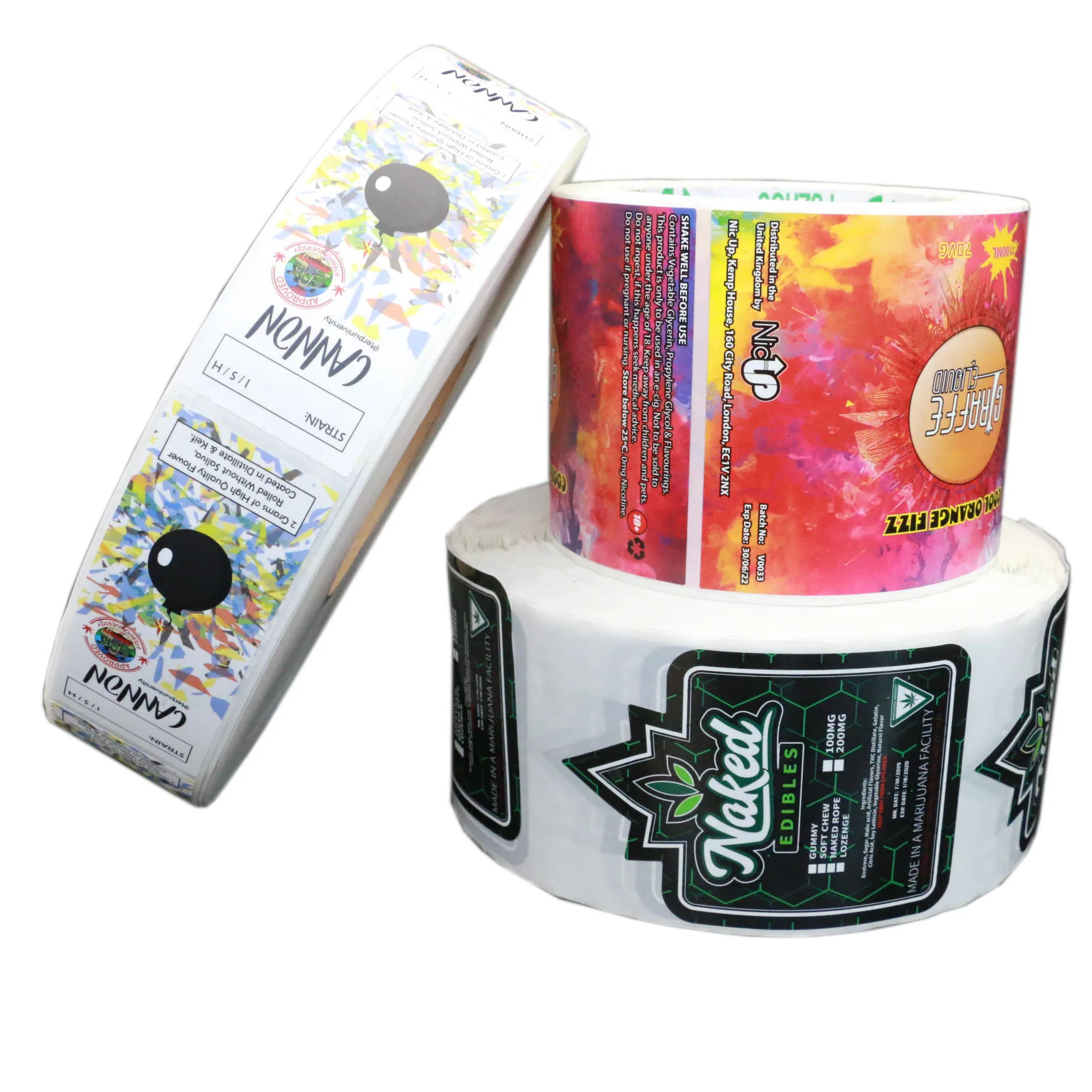 Assorted Vinyl Product Label Rolls