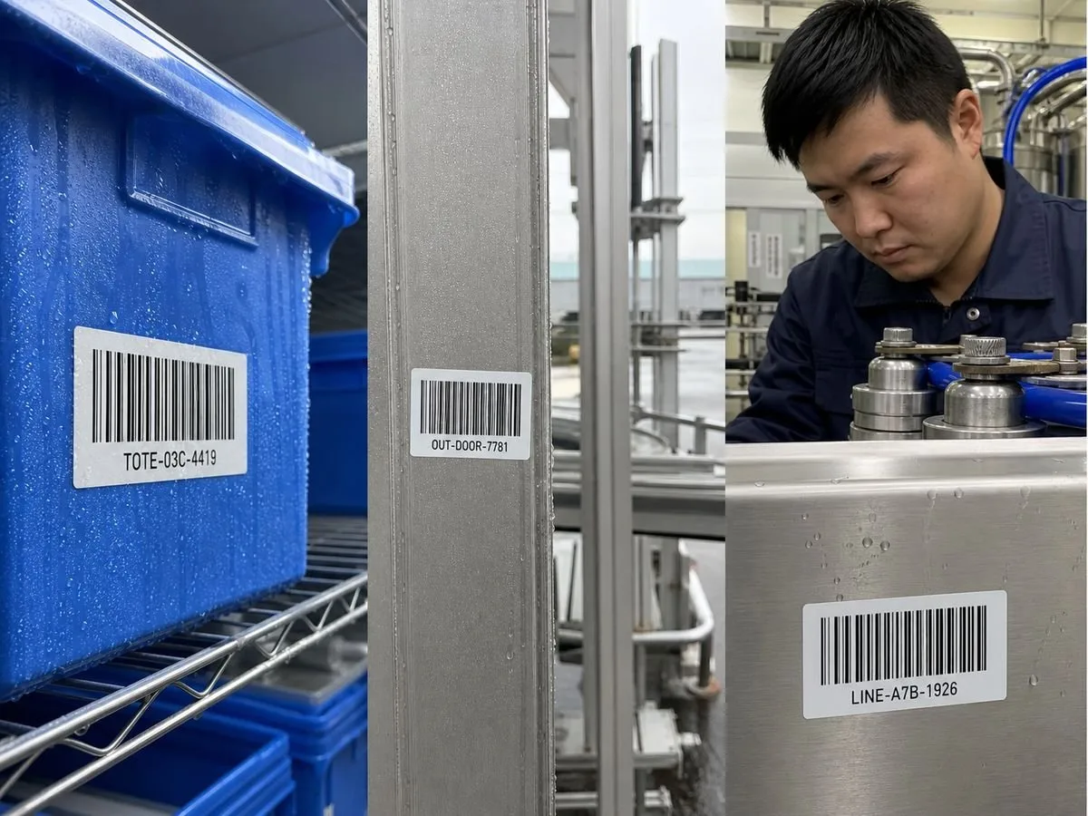 Barcode labels staying scannable across cold storage, outdoor UV, and process-line conditions