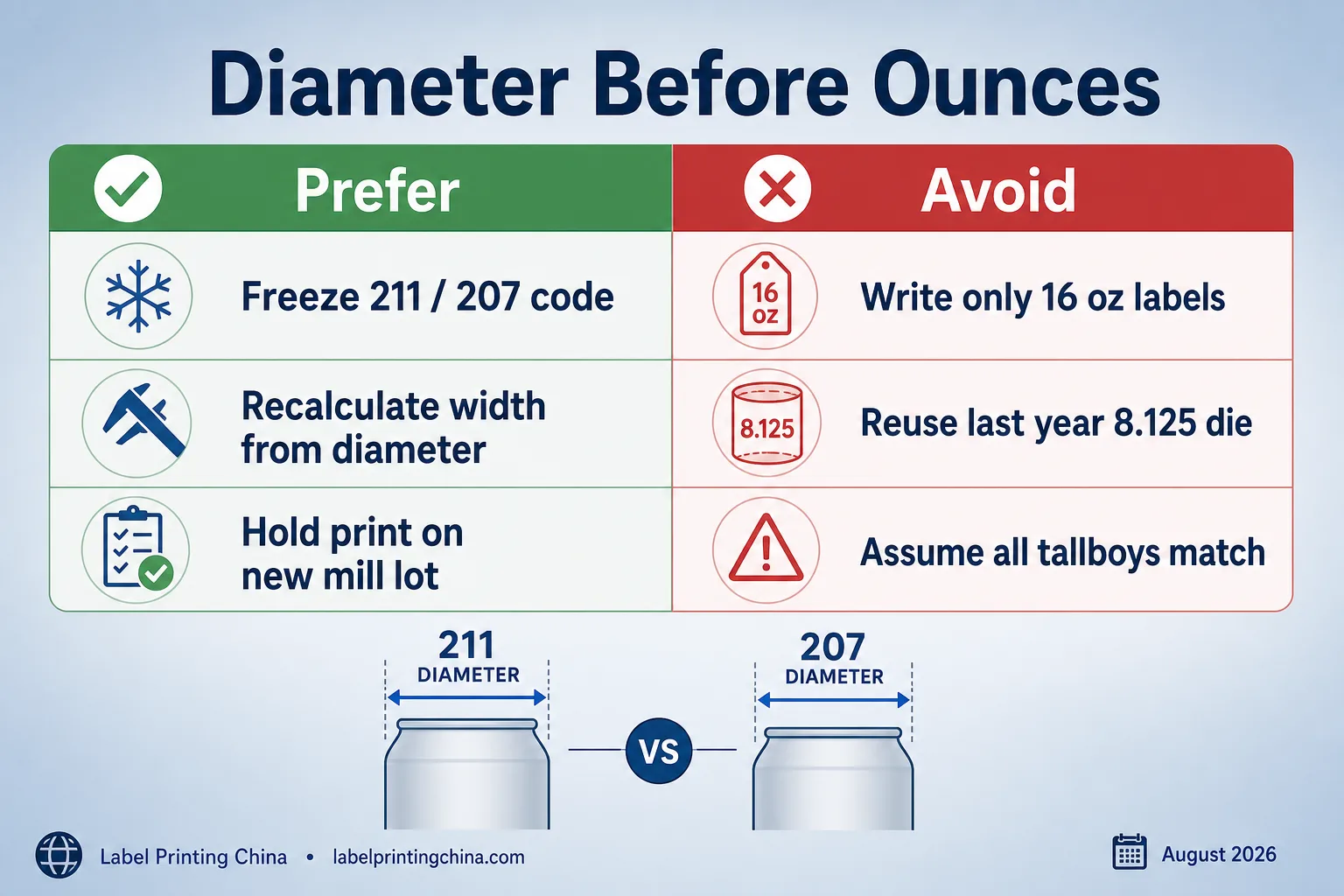 Beer Can Diameter Prefer Avoid Infographic