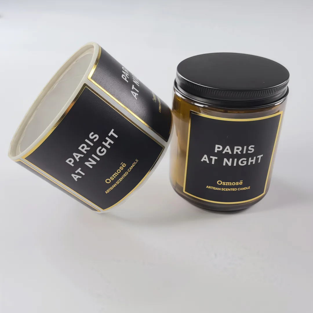 Black Candle Jar Label