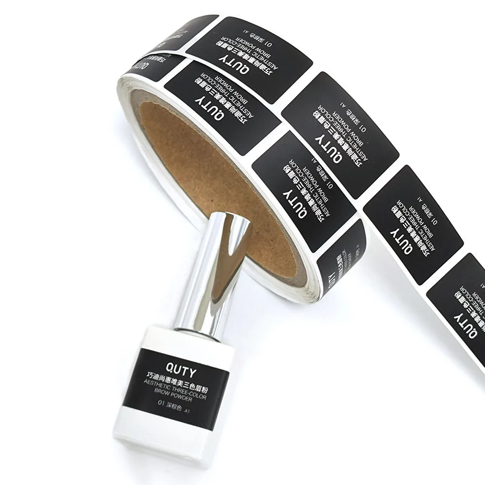 Black Perfume Bottle Label Roll