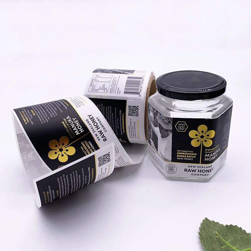 Black Supplement Jar Labels And Rolls