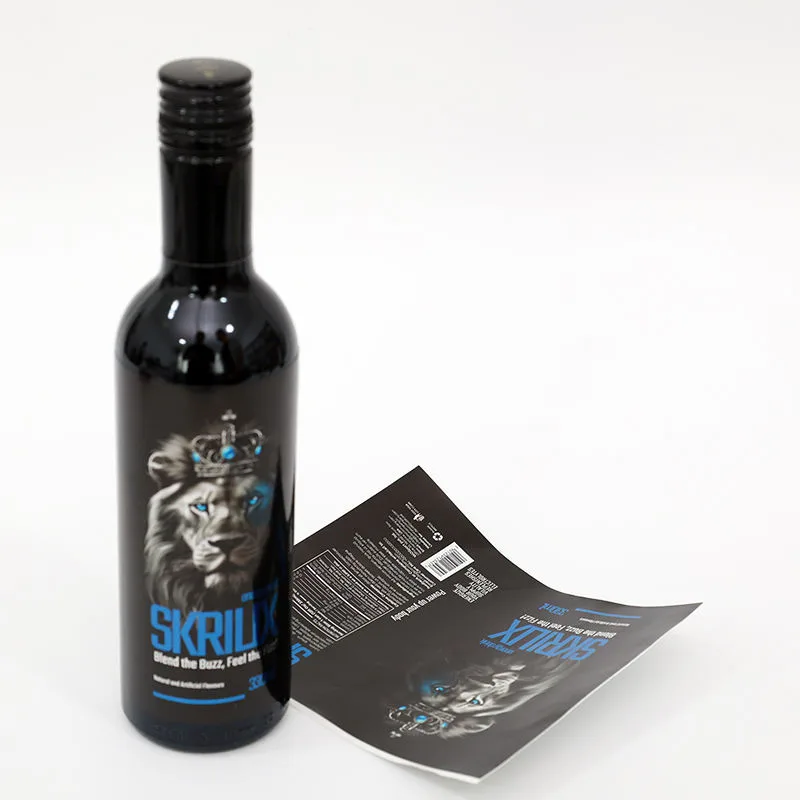 Black Wine Bottle Label Sheet