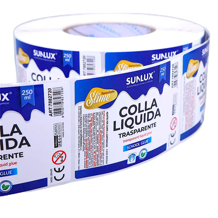 Blue Cola Can Vinyl Labels On Roll