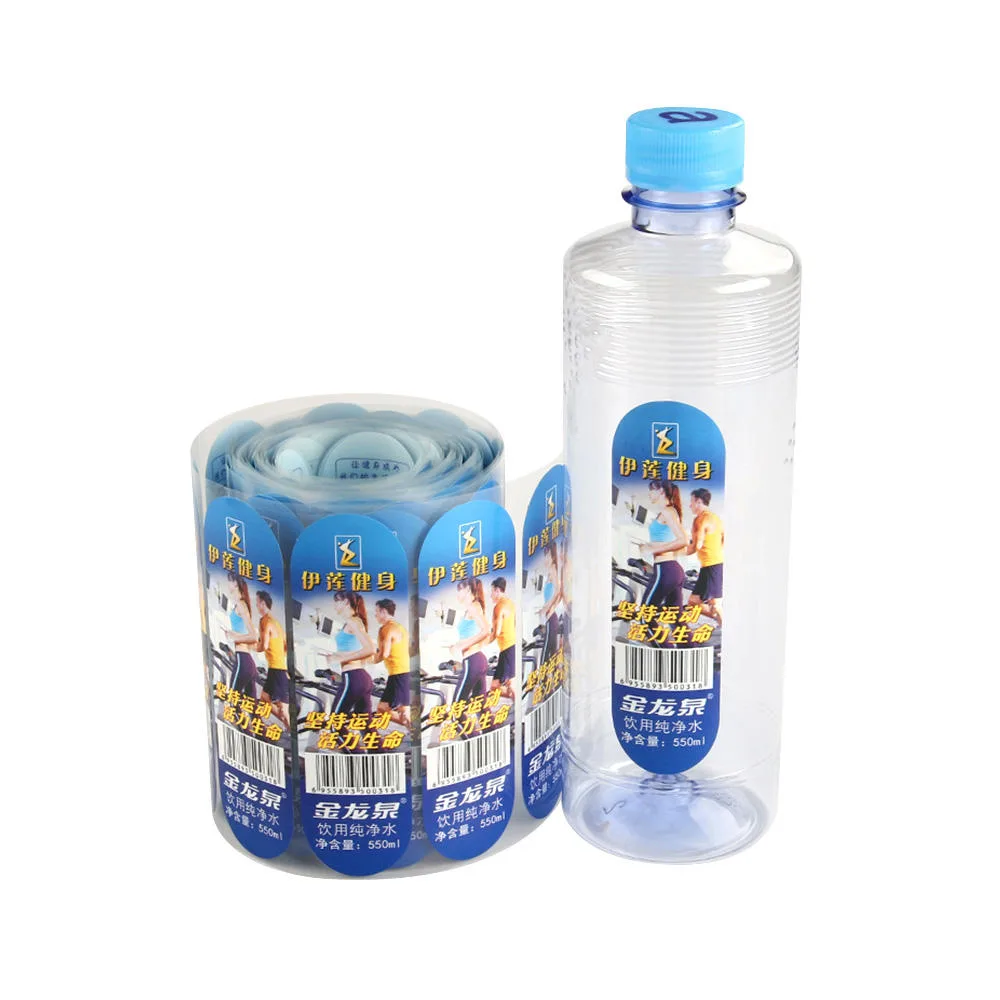 Blue Water Bottle Labels And Bottles
