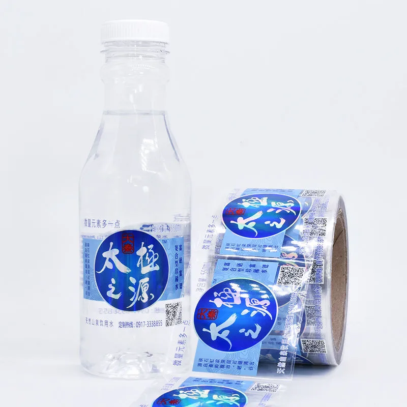 Blue Water Bottle Wrap Label Roll
