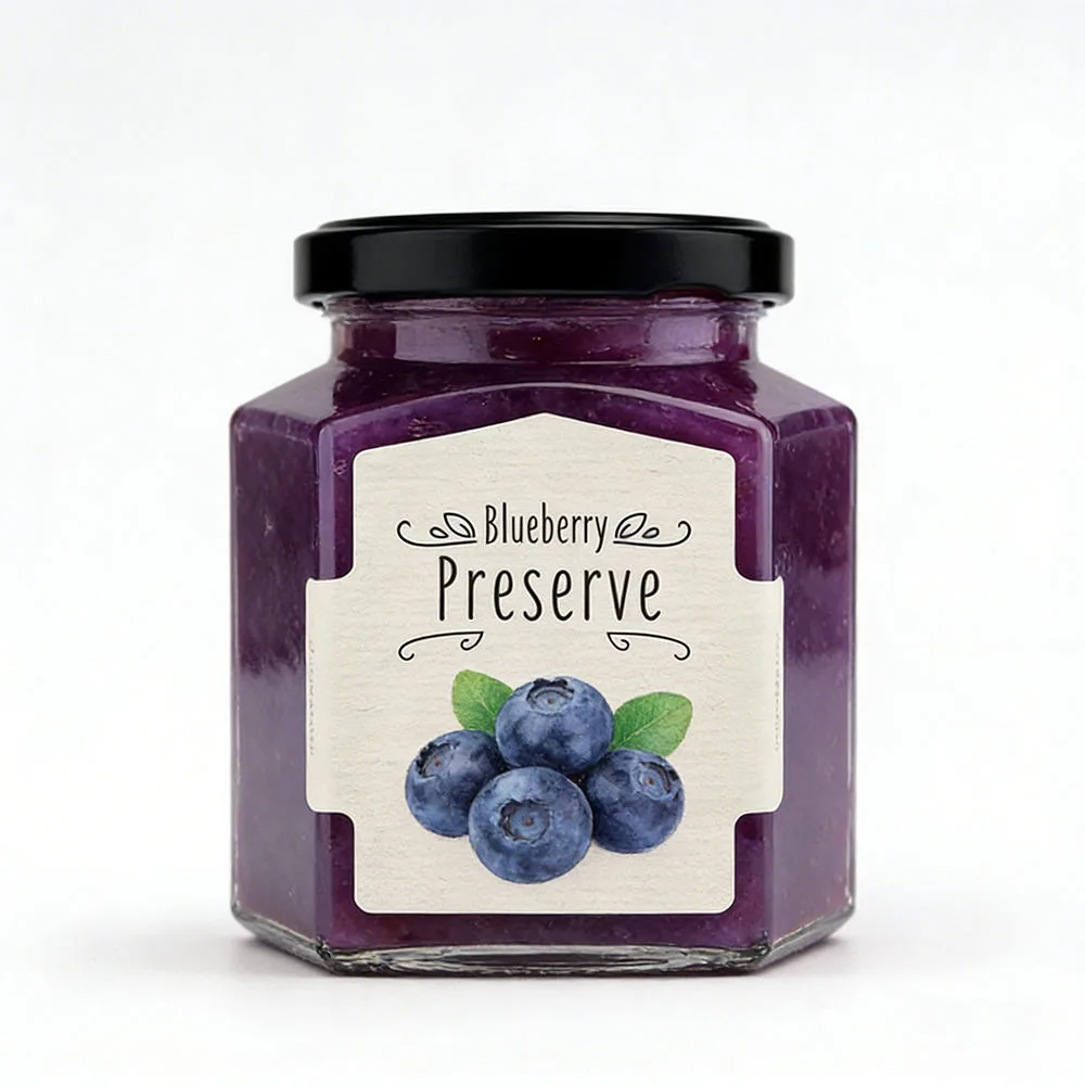 Blueberry Preserve Jar Label