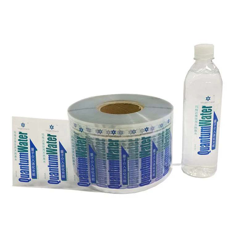 Bottled Water Product Labels On Roll
