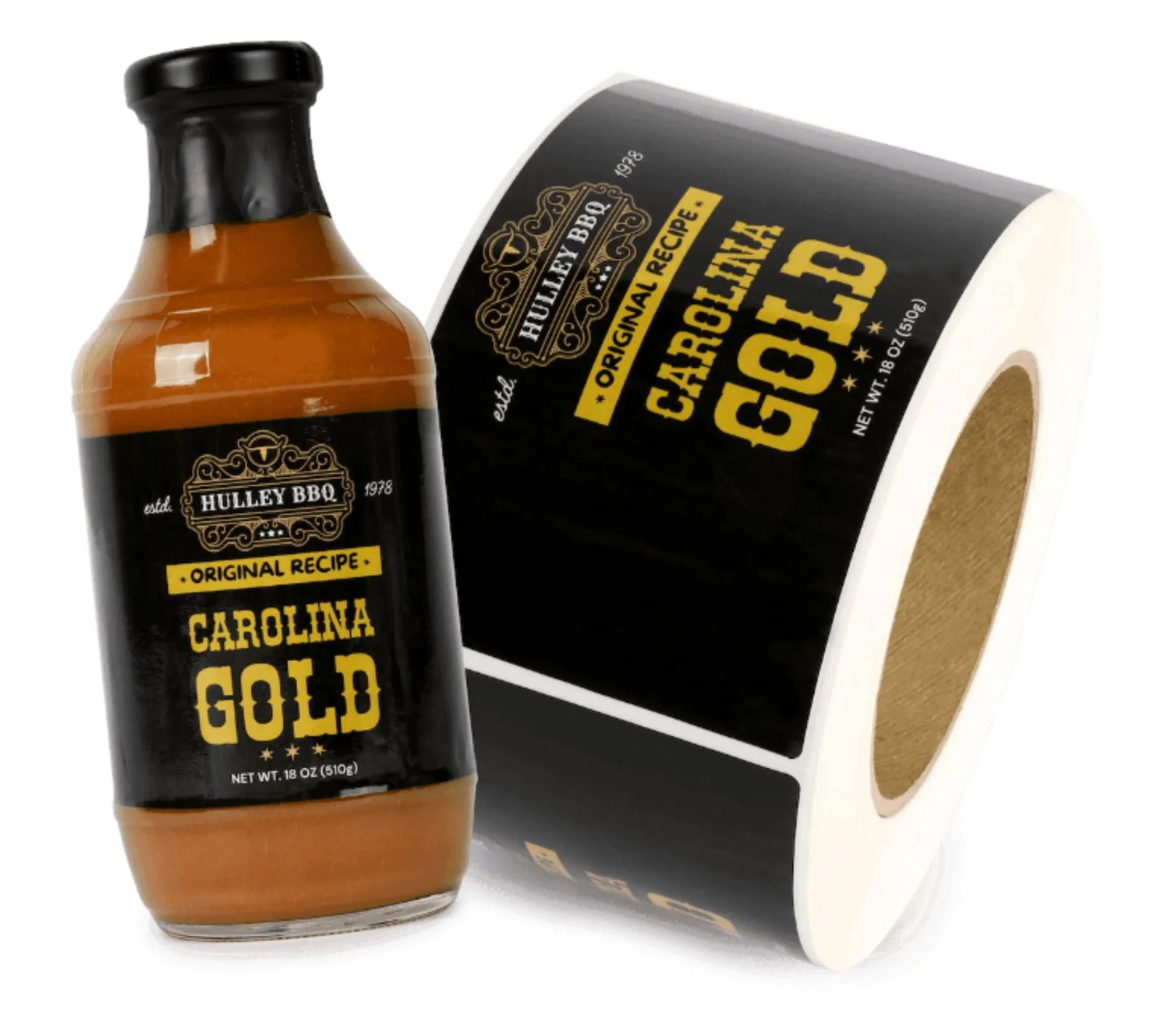 Carolina Gold Sauce Bottle Label Roll