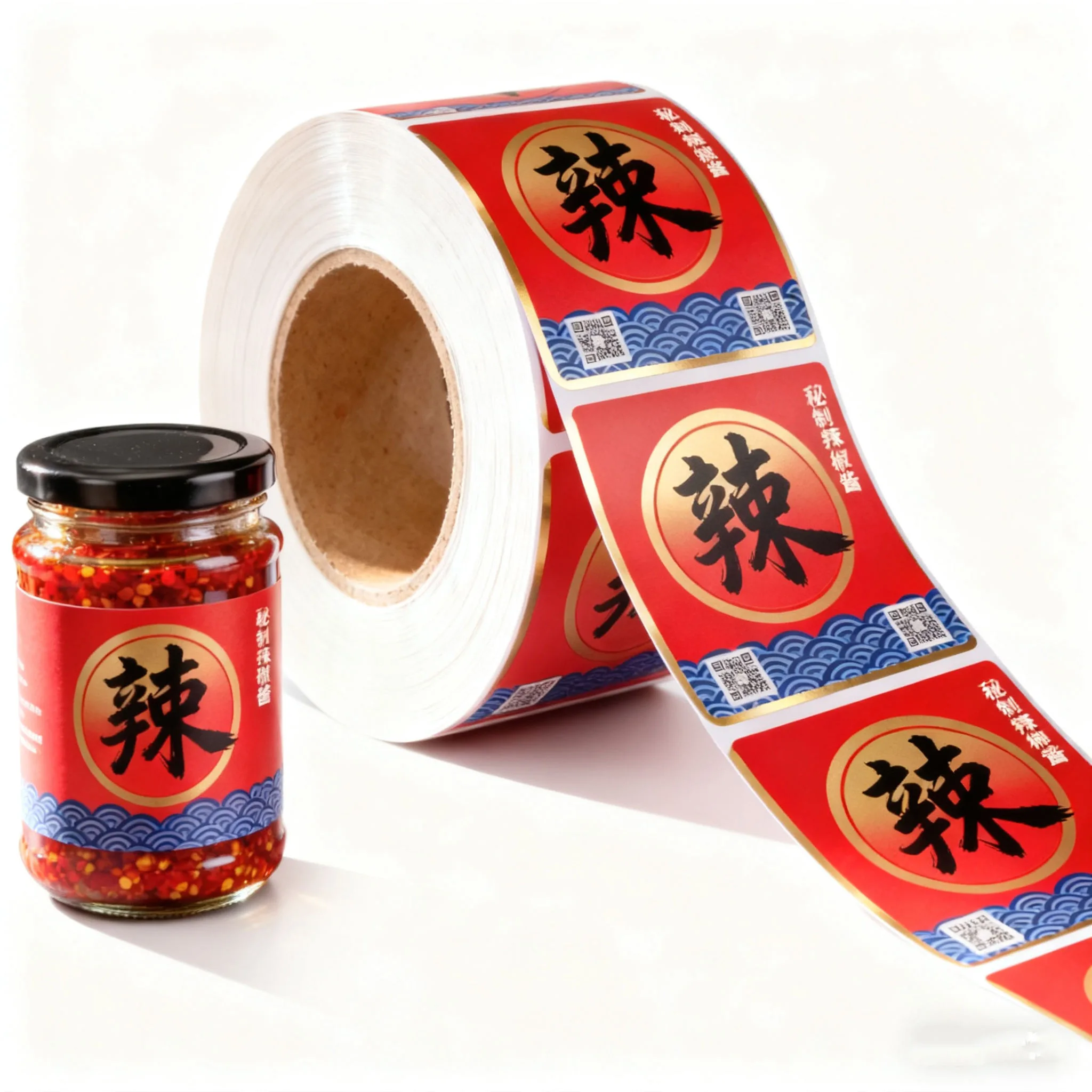 Chili Oil Jar Label And Roll
