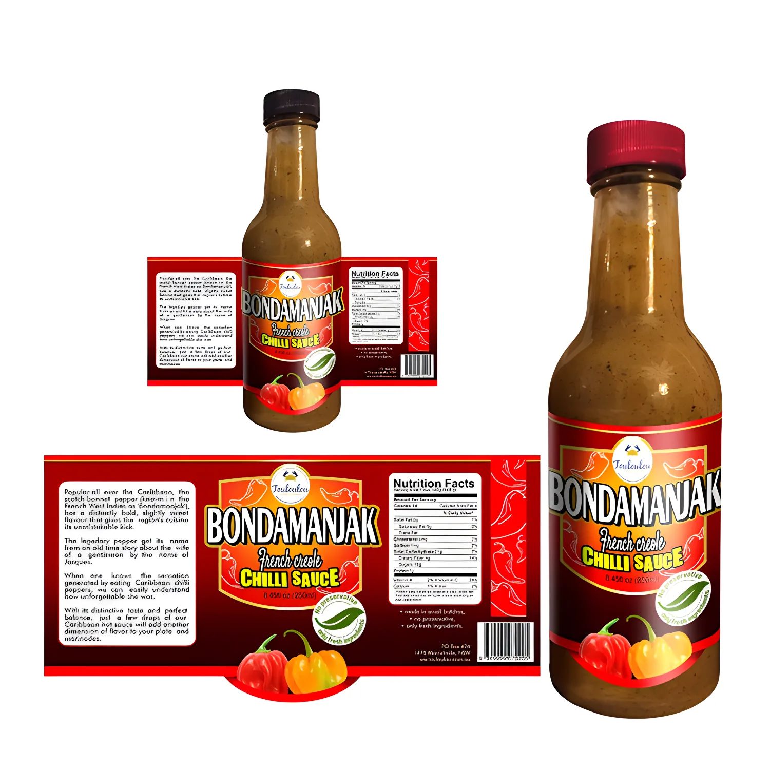 Chili Sauce Bottle Label Packaging