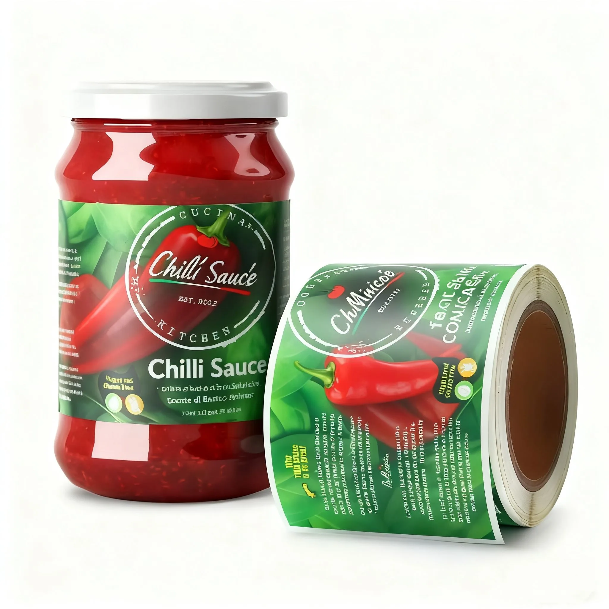 Chili Sauce Jar Label Roll