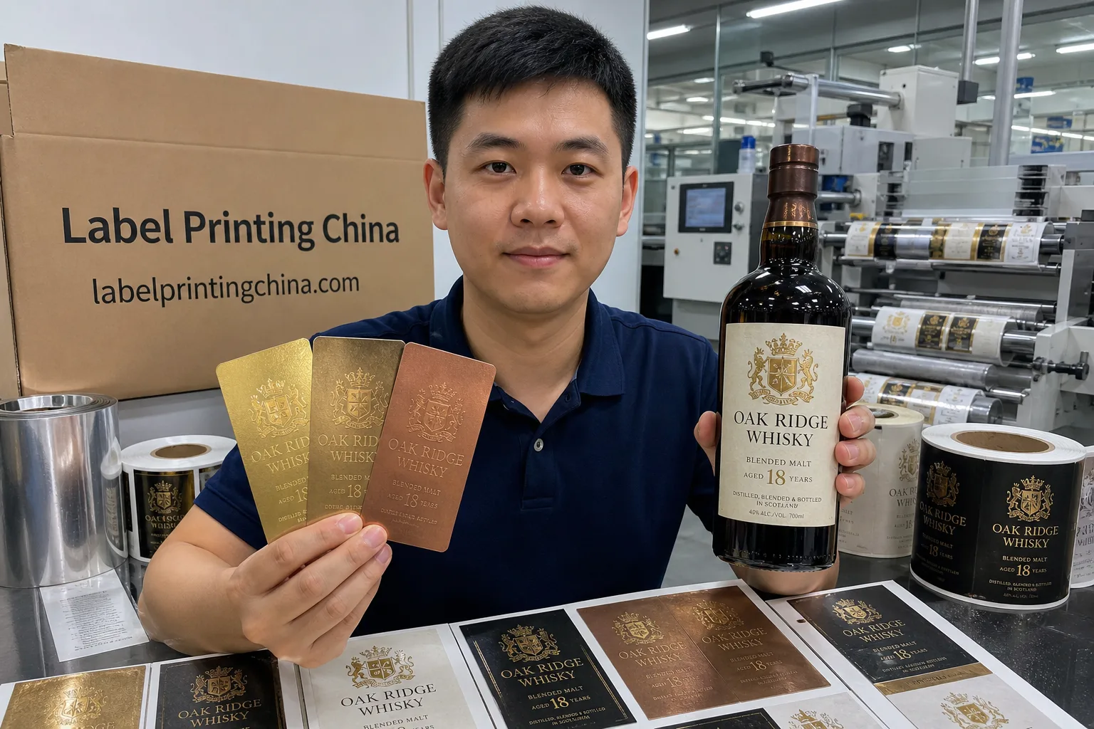 Chinese Tech Compares Antique Gold Foil Swatches