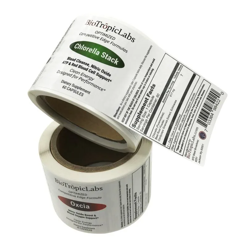 Choline Supplement Label Rolls