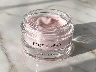 clear bopp jar label cosmetic no label look