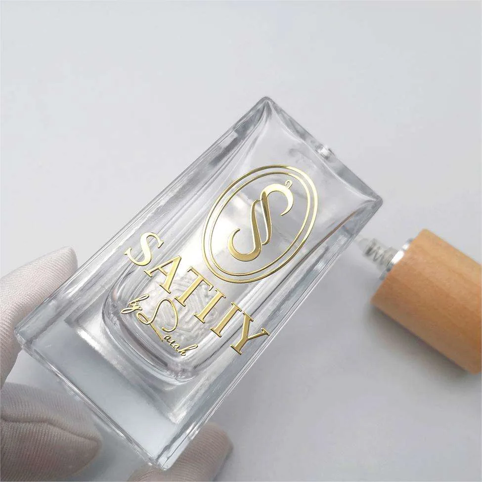 Clear Vinyl Label With Gold Foil Lettering