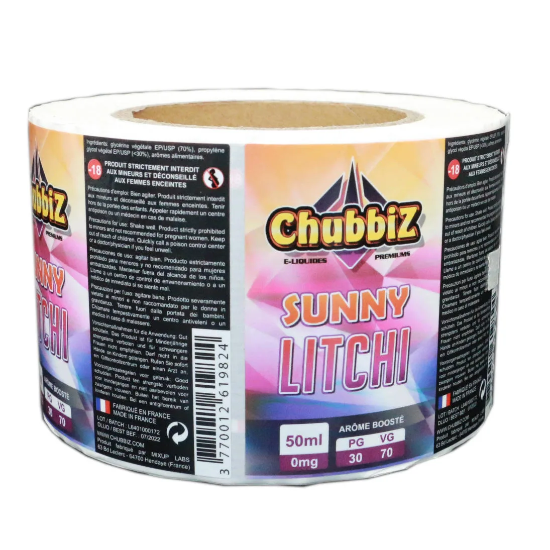 Colorful Vinyl Beverage Can Labels On Roll