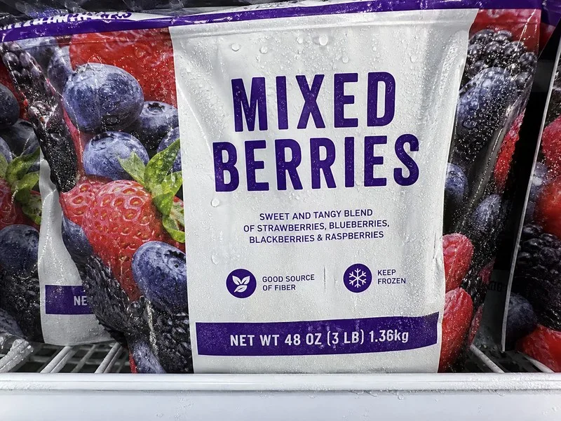 condensation resistant frozen food pouch label