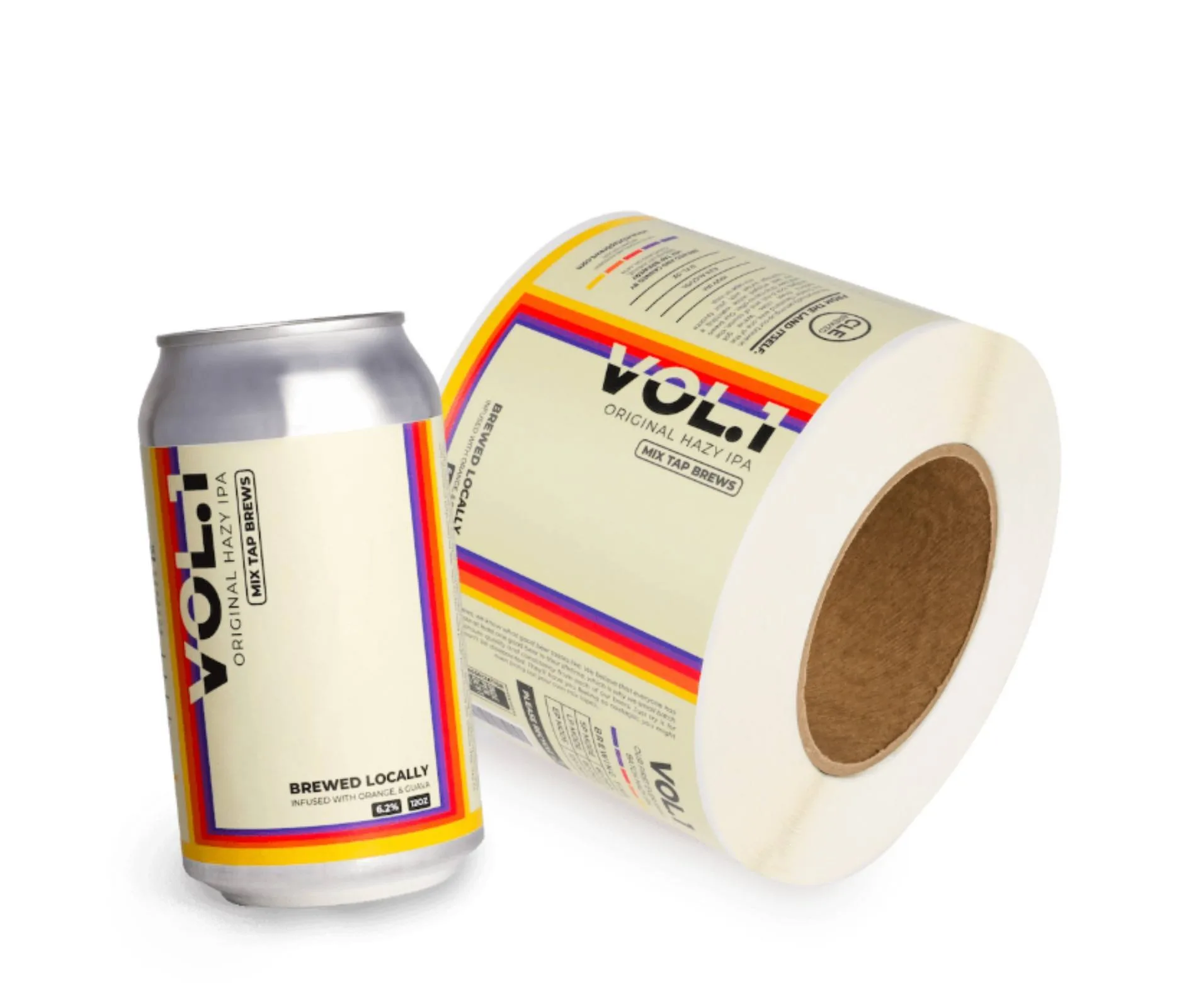 Craft Beer Can Label Roll