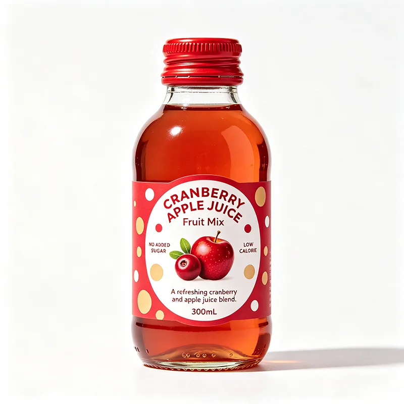 Cranberry Apple Juice Bottle Front Label