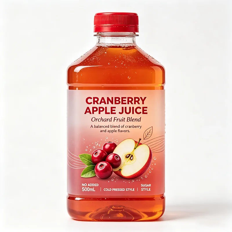 Cranberry Apple Juice Bottle Label