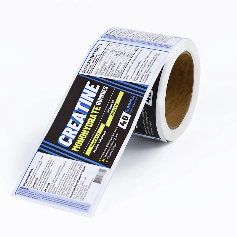 Creatine Nutrition Facts Label Roll