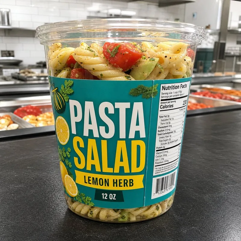 custom deli cup labels wrap around