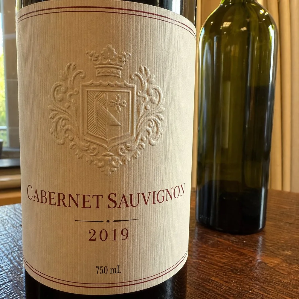 Custom wine labels laid texture embossing detail