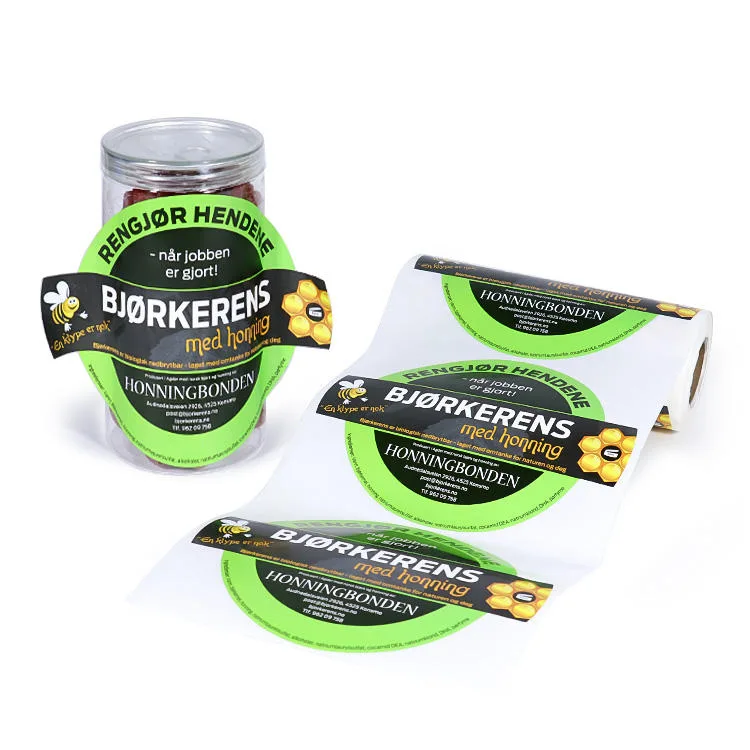 Die Cut Food Jar Label Stickers