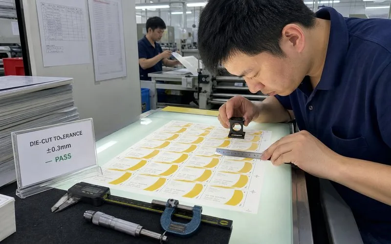 die cut precision inspection labels