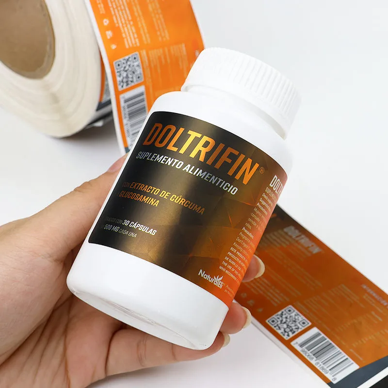 Dietary Supplement Bottle Label Roll