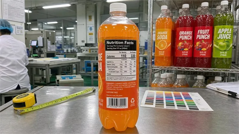 Dual column nutrition facts panel 24oz bottle