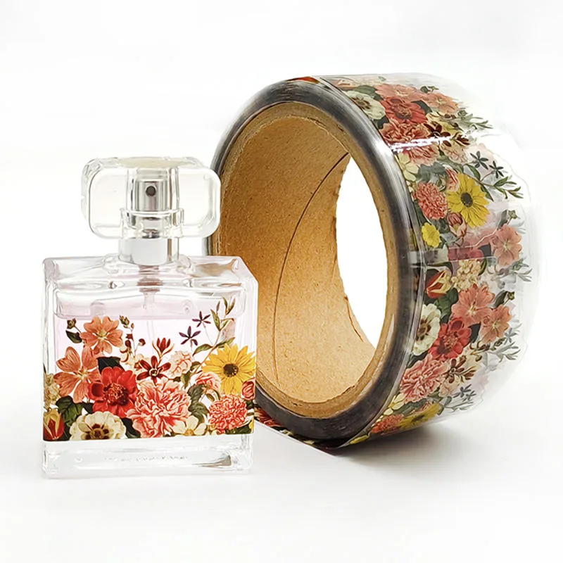 Floral Perfume Bottle Label Roll