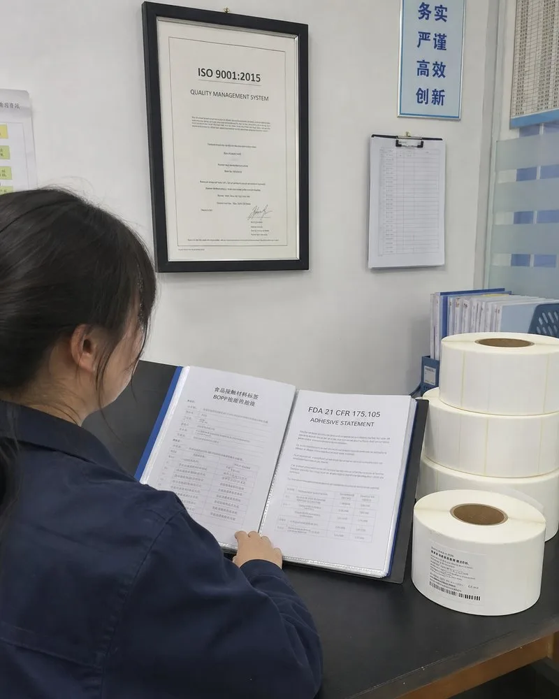 food container label compliance certificates
